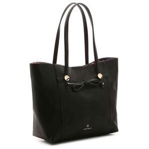 NANETTE LEPORE Vegan Leather Black Tote Bag Purse